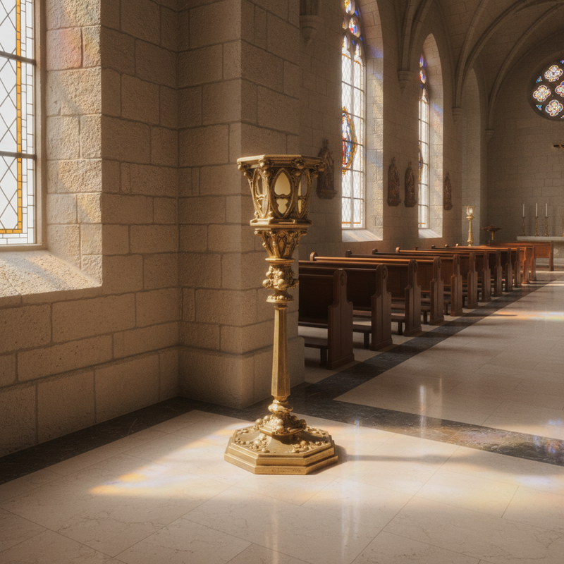 Castelli Lantern Top Religious Statue (21-Inch)