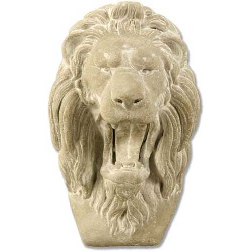 Grotesque Lion Mask Garden Statue (17 - Inch)