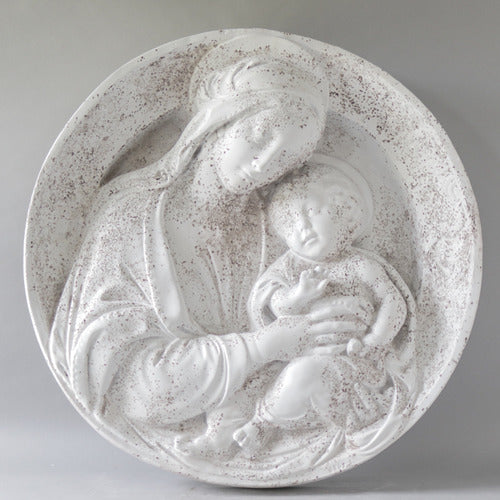 Madonna and Child Outdoor Catholic Plaque (28.0 - Inch) Side View