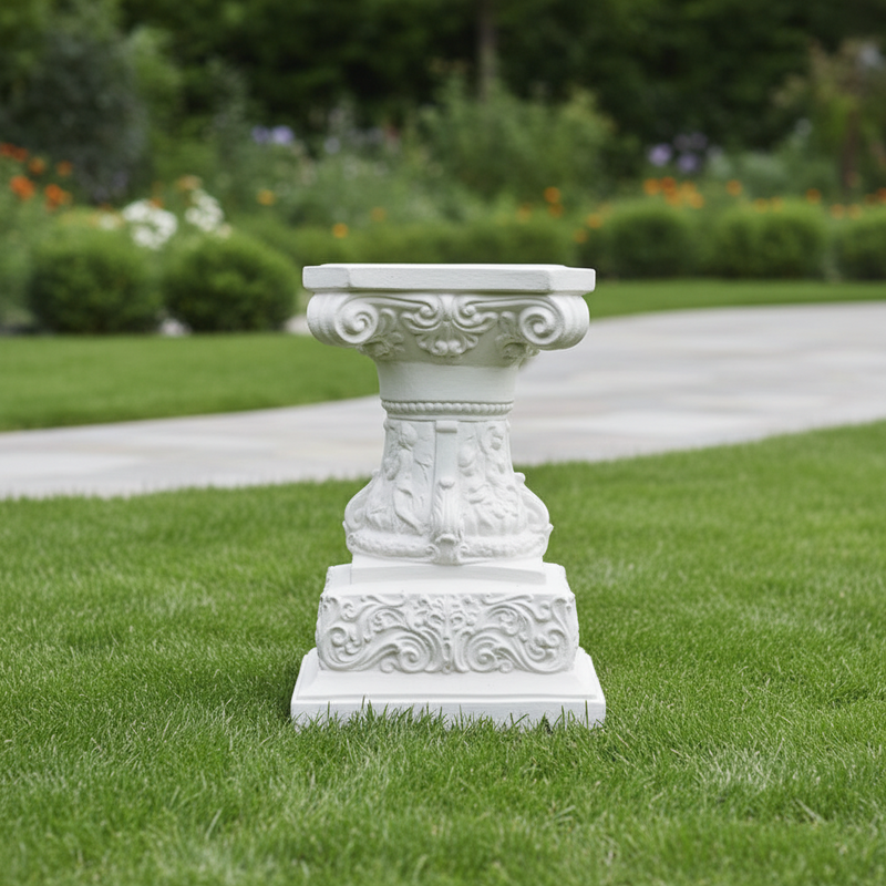 Cherub Outdoor Statue (14 - Inch) Side Angle