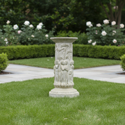 Musical Cherubs Outdoor Statue (22 - Inch) Side Angle