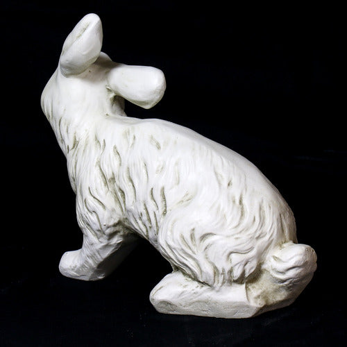 Rabbit Garden Statue (10 - Inch) Side View