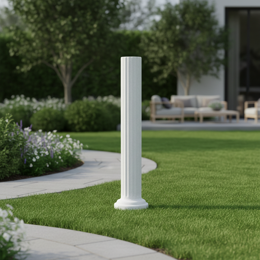 Column Ruin Outdoor Statue (20 - Inch) Side Angle