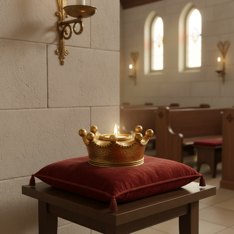 Queen Crown Candleholder Religious Statue (3-Inch)