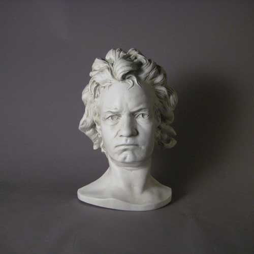 Ludwig Van Beethoven Life Mask Bust Display Decor (17-Inch)