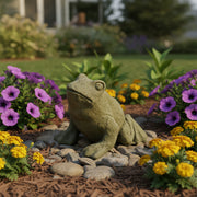 Frog Garden Statue (5 - Inch) Side Angle