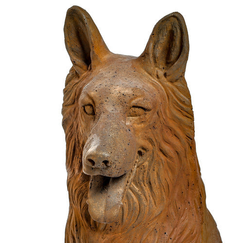 German Shepherd Dog Garden Statue (30 - Inch) Side View
