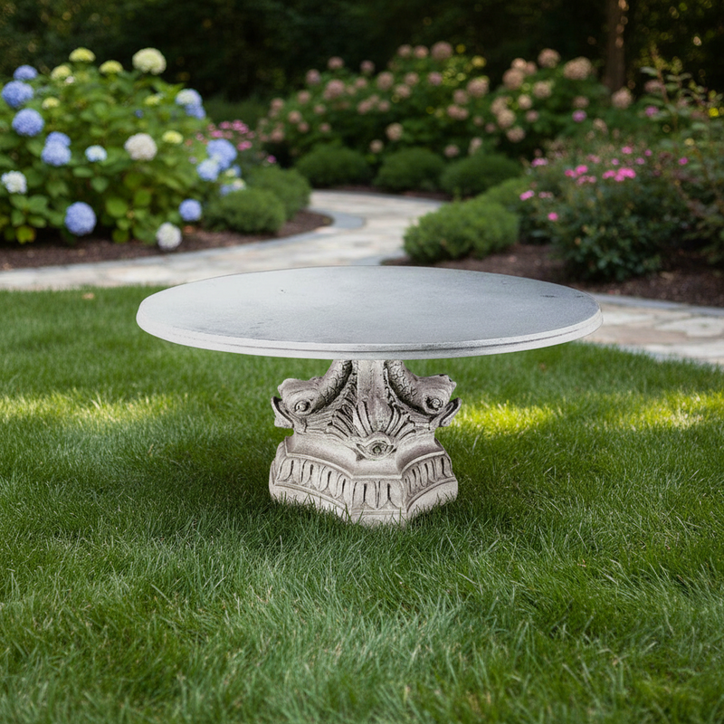 Dolphin Garden Statue (30 - Inch) Side Angle