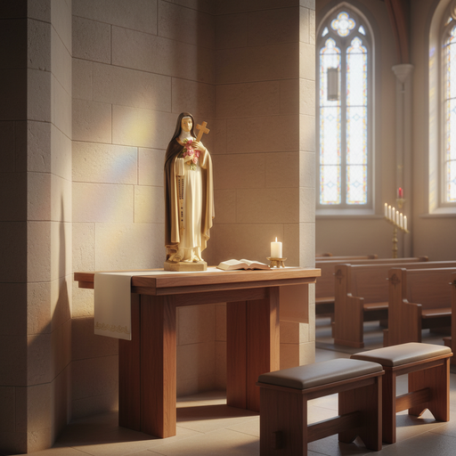 Saint Therese Religious Statue (36 - Inch) Side Angle