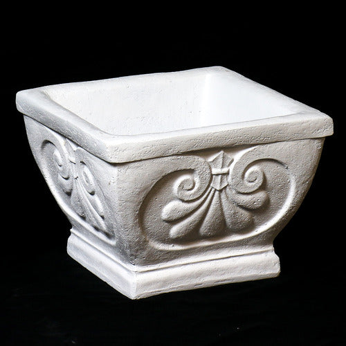 Fleur De Lis Pot-Square 10 H Outdoor/Indoor Statue