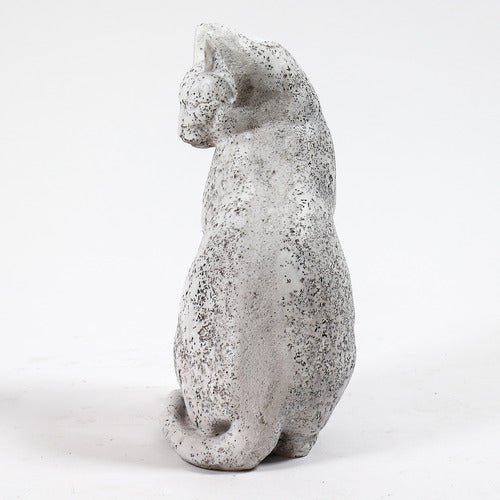 Cat Garden Statue (13 - Inch) Side View
