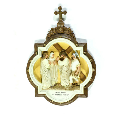 Chapel Wall Plaque Station 4 Outdoor/Indoor Statue