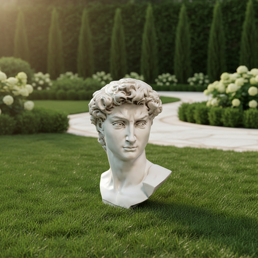 Head Of David From Orig Bust Display Decor (48 - Inch) Side Angle