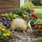 Armadillo Garden Statue (10 - Inch) Side Angle