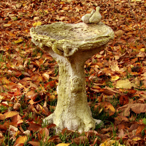 Natures Small Birdbath Statue (15.76 - Inch) Side Angle