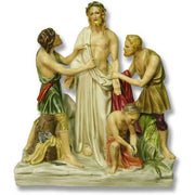 Jesus and three figures in classical robes, depicted in an ornate, old world European style with Renaissance and Baroque influences.