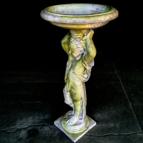 Cherub Birdbath Garden Statue (48 - Inch) Other Angle