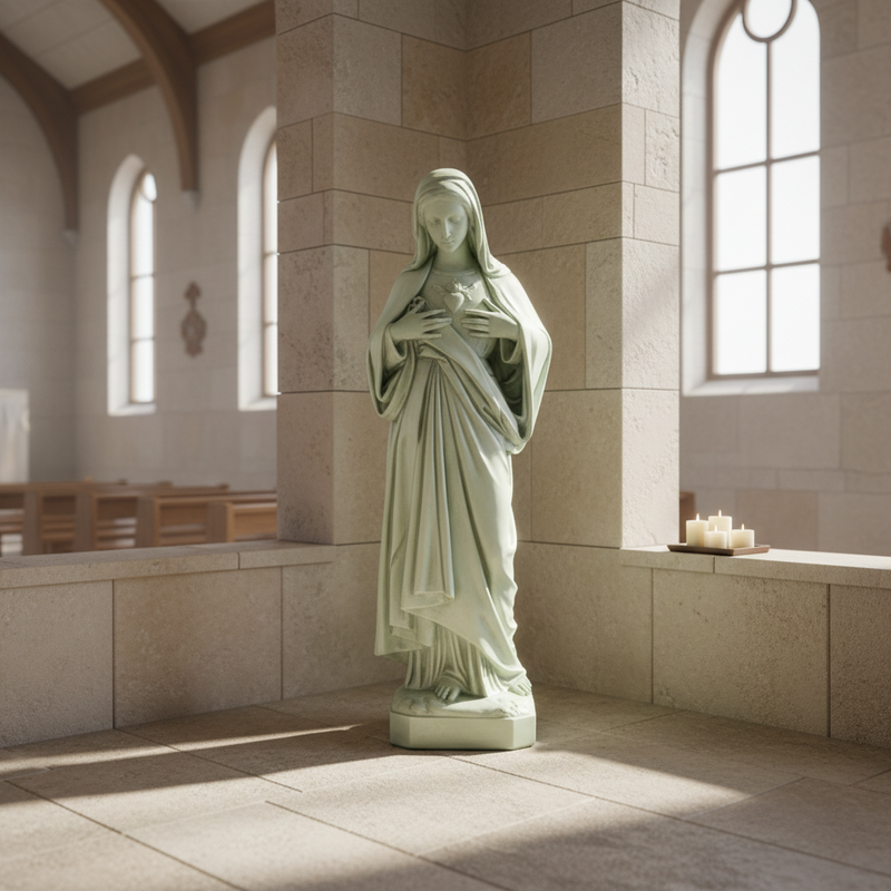 Our Lady of the Seven Sorrows Statue (49 - Inch) Side View