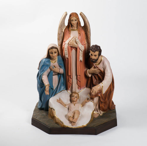 HOLY FAMILY W/ANGEL 38"" H Outdoor/Indoor Statue