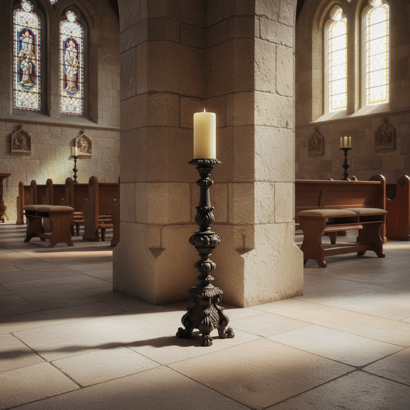 Orsi Religious Candleholder Statue (23-Inch)