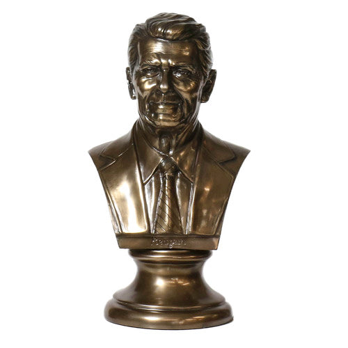 Classical old world European style bust with ornate detailing, featuring a suited male figure on a pedestal base.