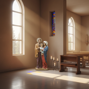 Holy Family Mary with Jesus Statue (59 - Inch) Side Angle