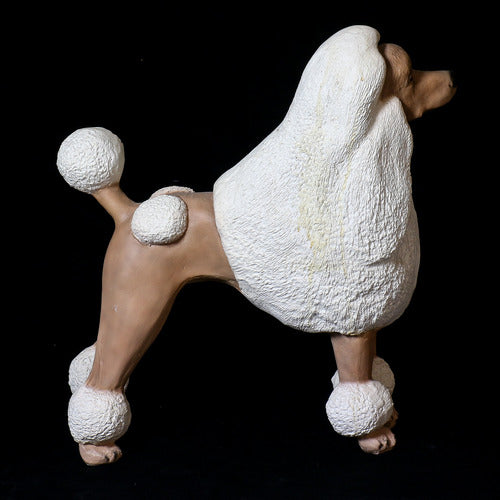 Poodle Dog Garden Statue (20 - Inch) Side View