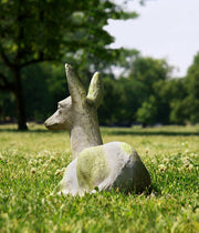 Sitting Deer Fawn Garden Statue (14 - Inch) Other Angle