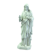 Jesus statue in classical Renaissance style with flowing robes, ornate detailing, and a serene, blessing gesture on a pedestal base.
