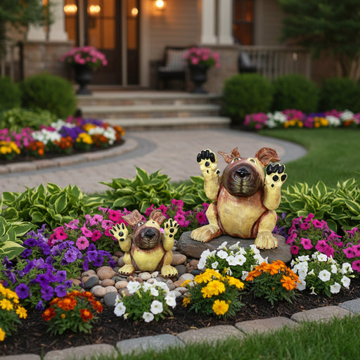 Sneakers Laidman Garden Statue (7 - Inch) Side Angle