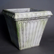 Fluted Square Pot Garden (Tall) (17.5 - Inch) Side Angle