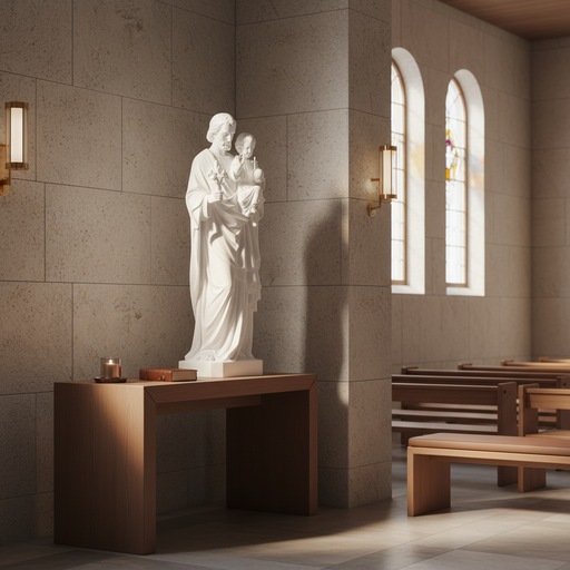 Saint Joseph and Child Statue (49 - Inch) Side Angle