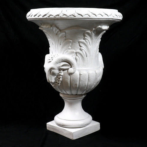 Ram Head Urn (2 Sides) 29 H Outdoor/Indoor Statue