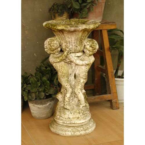 Putti & Fan Urn 20 Outdoor/Indoor Statue