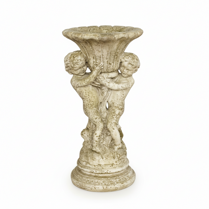 Putti & Fan Urn 20 Outdoor/Indoor Statue