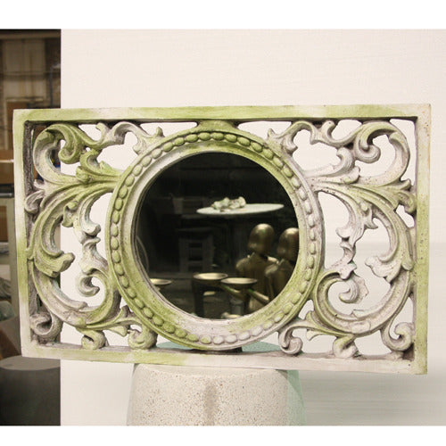 SCROLL WORK FRAME WITH MIRROR Outdoor/Indoor Statue