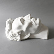 Classical bust sculpture with detailed facial features and stylized hair, inspired by Renaissance and old world European artistry Different Angle