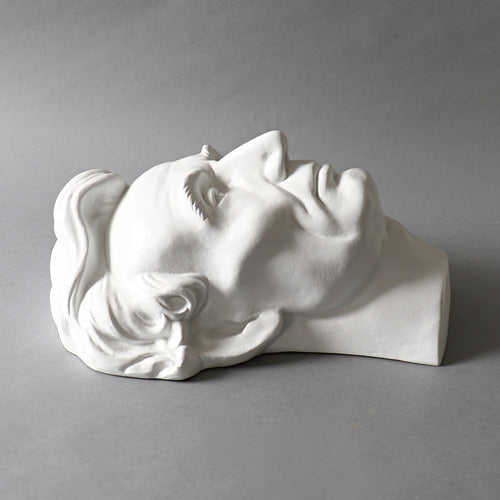 Classical bust sculpture with detailed facial features and stylized hair, inspired by Renaissance and old world European artistry Different Angle