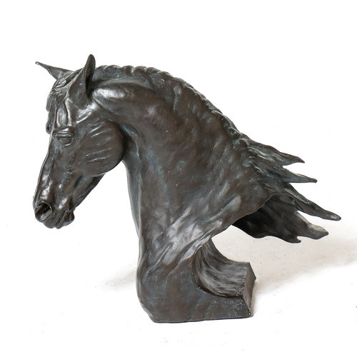 Horse Head Garden Statue (11 - Inch) Side View