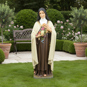 Saint Therese with Roses Statue (60 - Inch) Side Angle