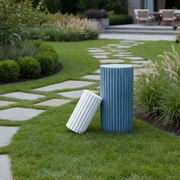 Fluted Shaft Outdoor Statue (13 - Inch) Side Angle