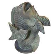 Baroque-style ornate fish sculpture with detailed scales, flowing fins, and an open mouth, evoking old world European artistry.