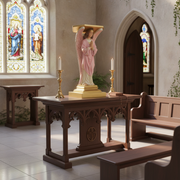 Pair Of Classical Angel Pedestals Outdoor Statue (38 - Inch) Side Angle