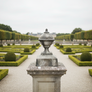 Zinc Finial Outdoor Statue (30 - Inch) Side Angle