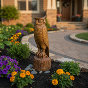 Owl Garden Statue (18 - Inch) Side Angle