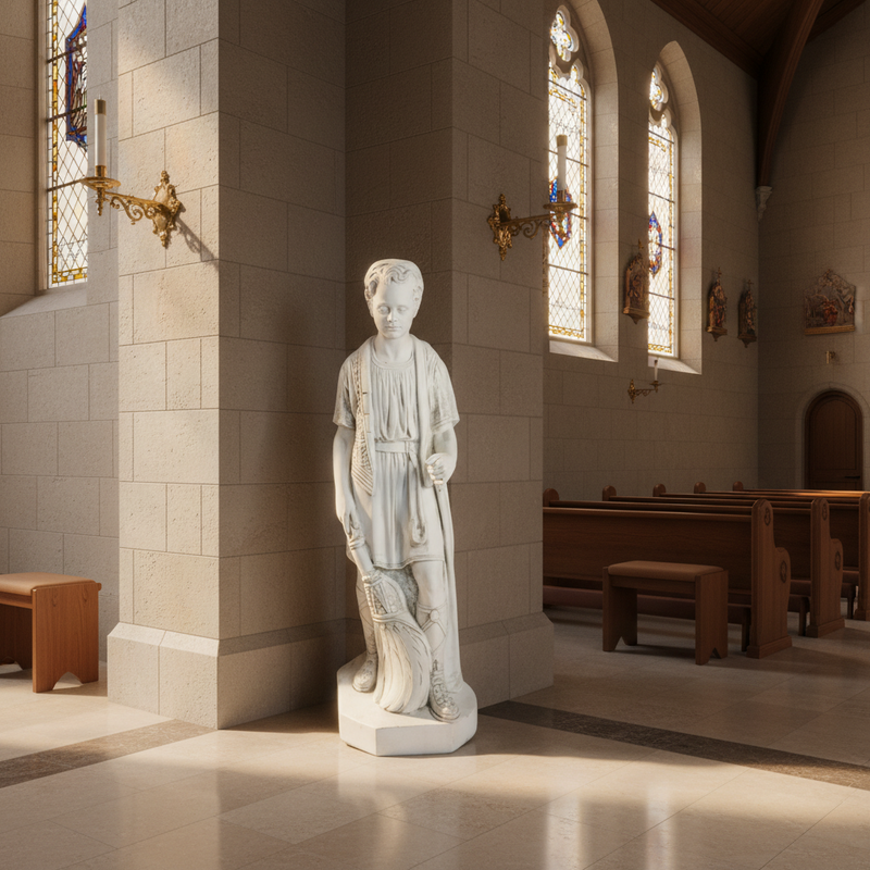 Shepherd Boy Religious Statue (55 - Inch) Side Angle