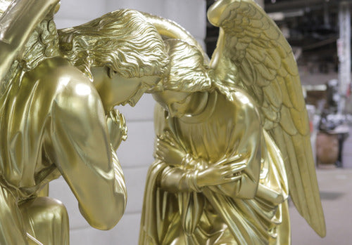 Kneeling Angel Outdoor Statue (56 - Inch) Different Angle