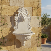 English Lion Garden Wall Fountain (30 - Inch) Side Angle