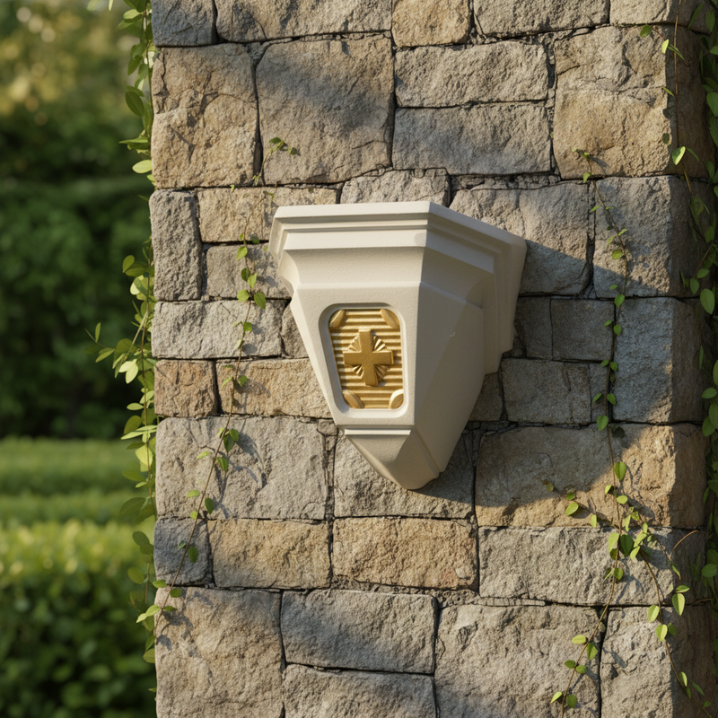 Cross Bracket Religious Statue (14 - Inch) Side Angle