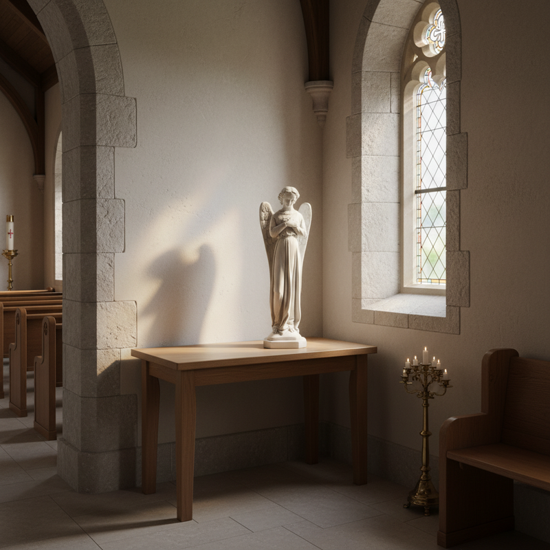 Standing Prayer Angel Outdoor Statue (21-Inch)